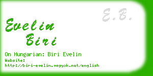 evelin biri business card